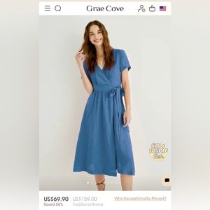 Grae Cove linen midi dress